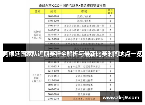 阿根廷国家队近期赛程全解析与最新比赛时间地点一览